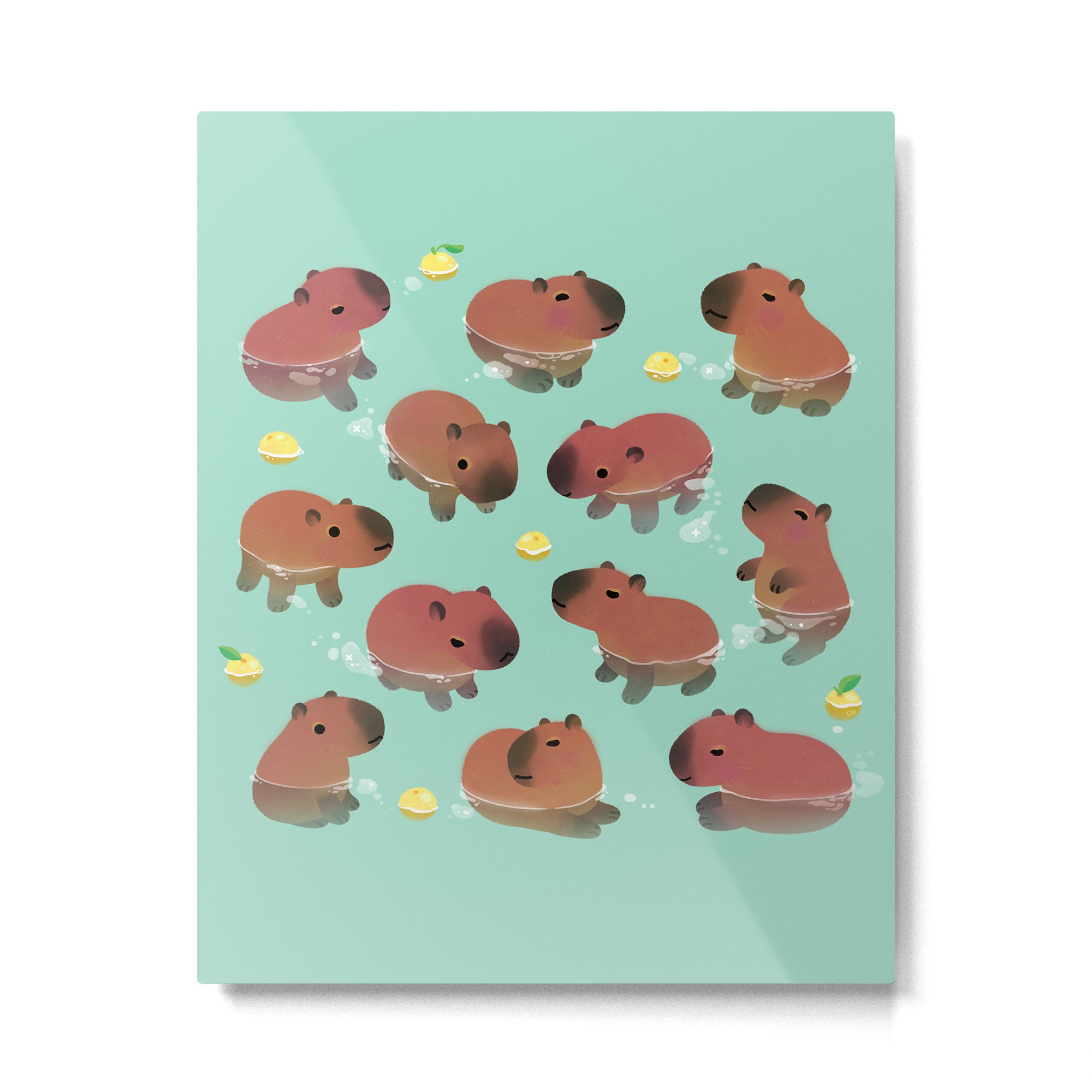 Capybath time Metal Print Gallery Image 6