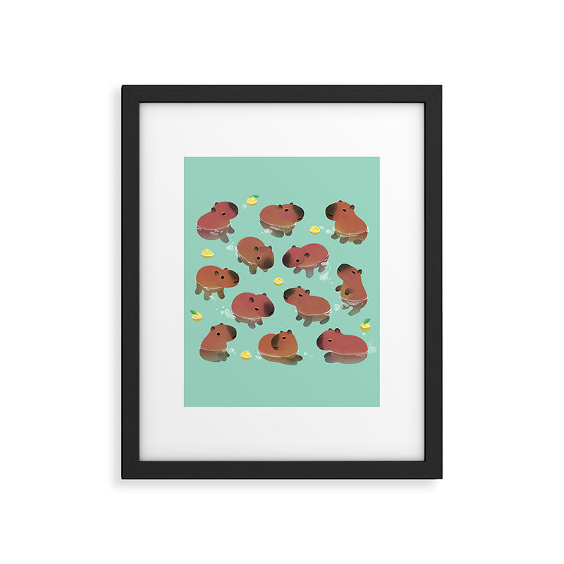 Capybath time Framed Art Print Gallery Image 6