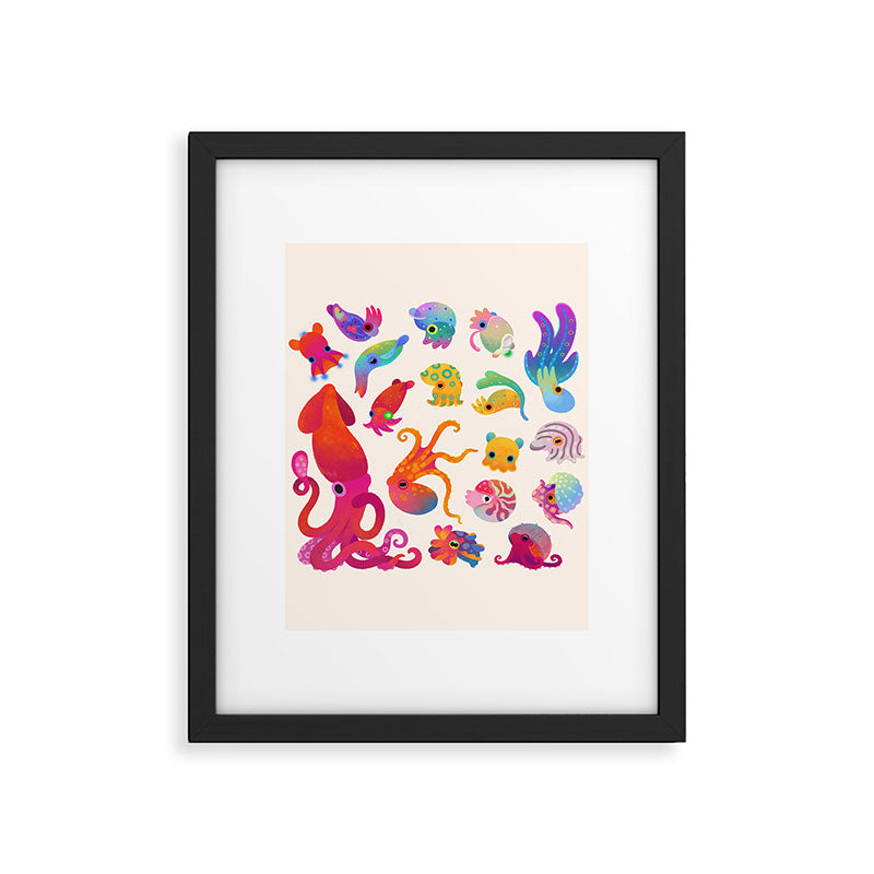 Cephalopod - pastel Framed Art Print Gallery Image 5