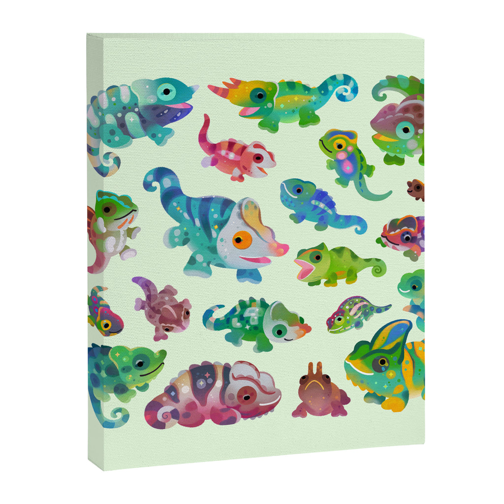 Chameleon - bright Canvas Print Gallery Image 6