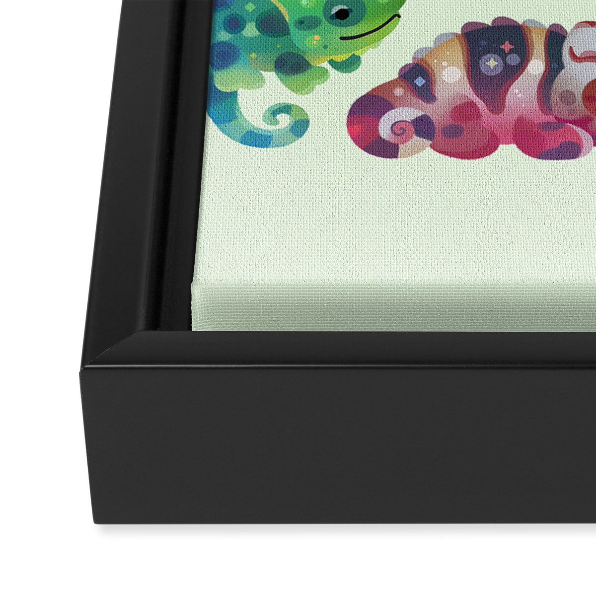 Chameleon - bright Framed Canvas Print Gallery Image 3