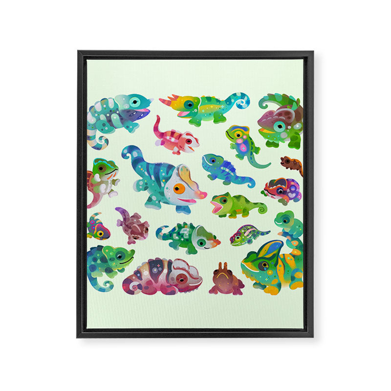 Chameleon - bright Framed Canvas Print Gallery Image 6