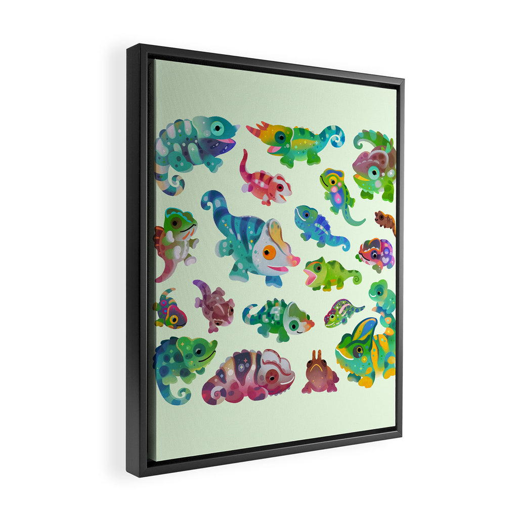 Chameleon - bright Framed Canvas Print Gallery Image 2