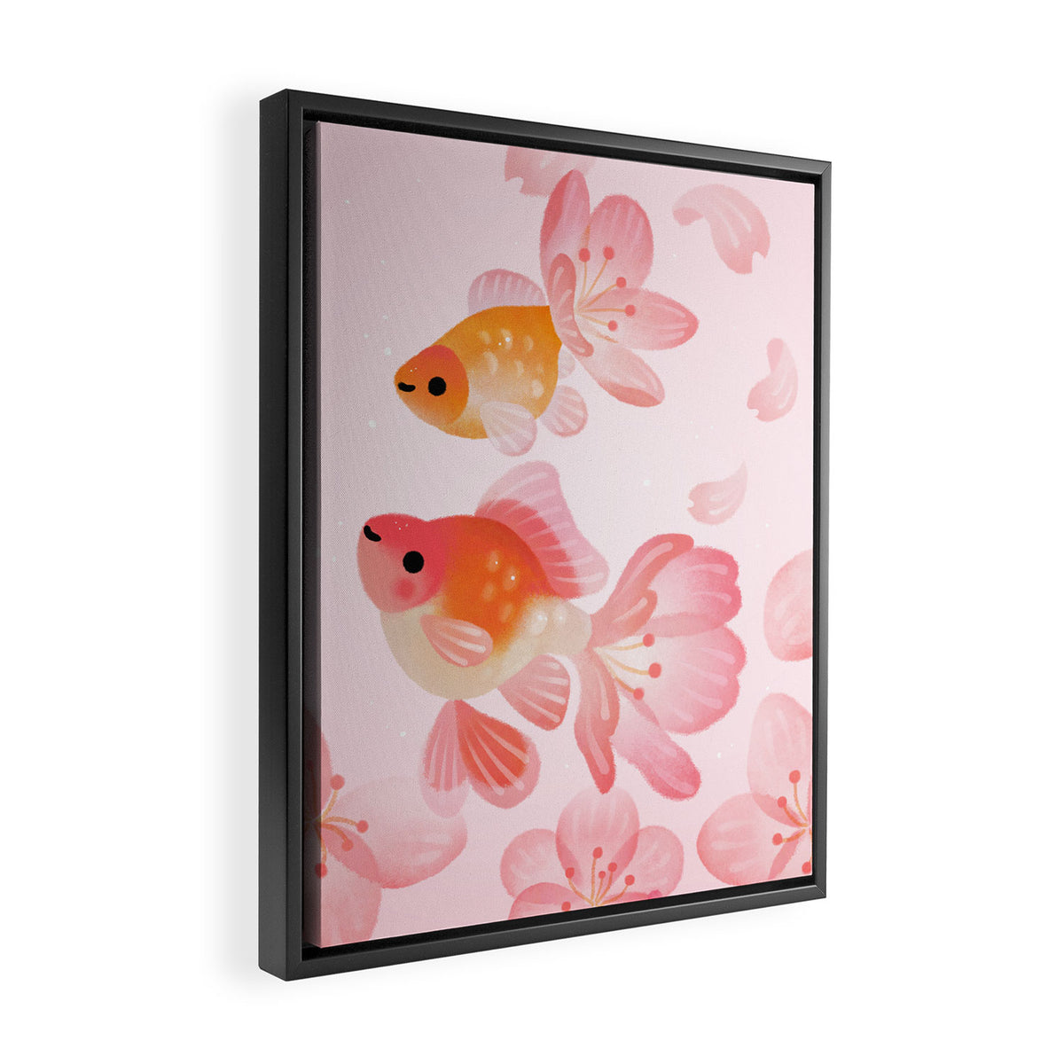 Cherry blossom goldfish Framed Canvas Print Gallery Image 2
