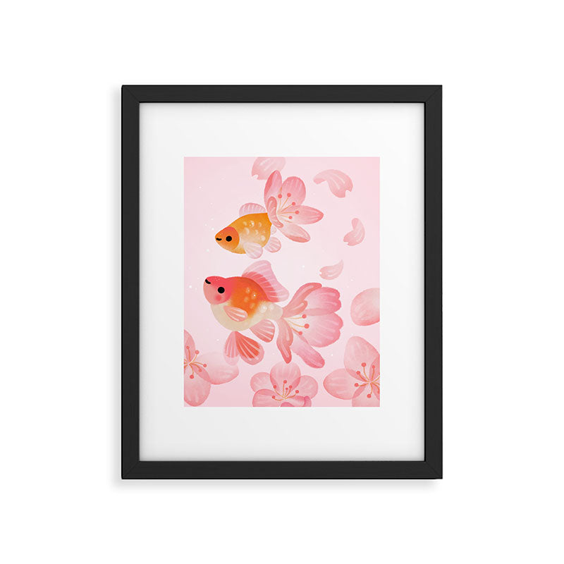 Cherry blossom goldfish Framed Art Print Gallery Image 5