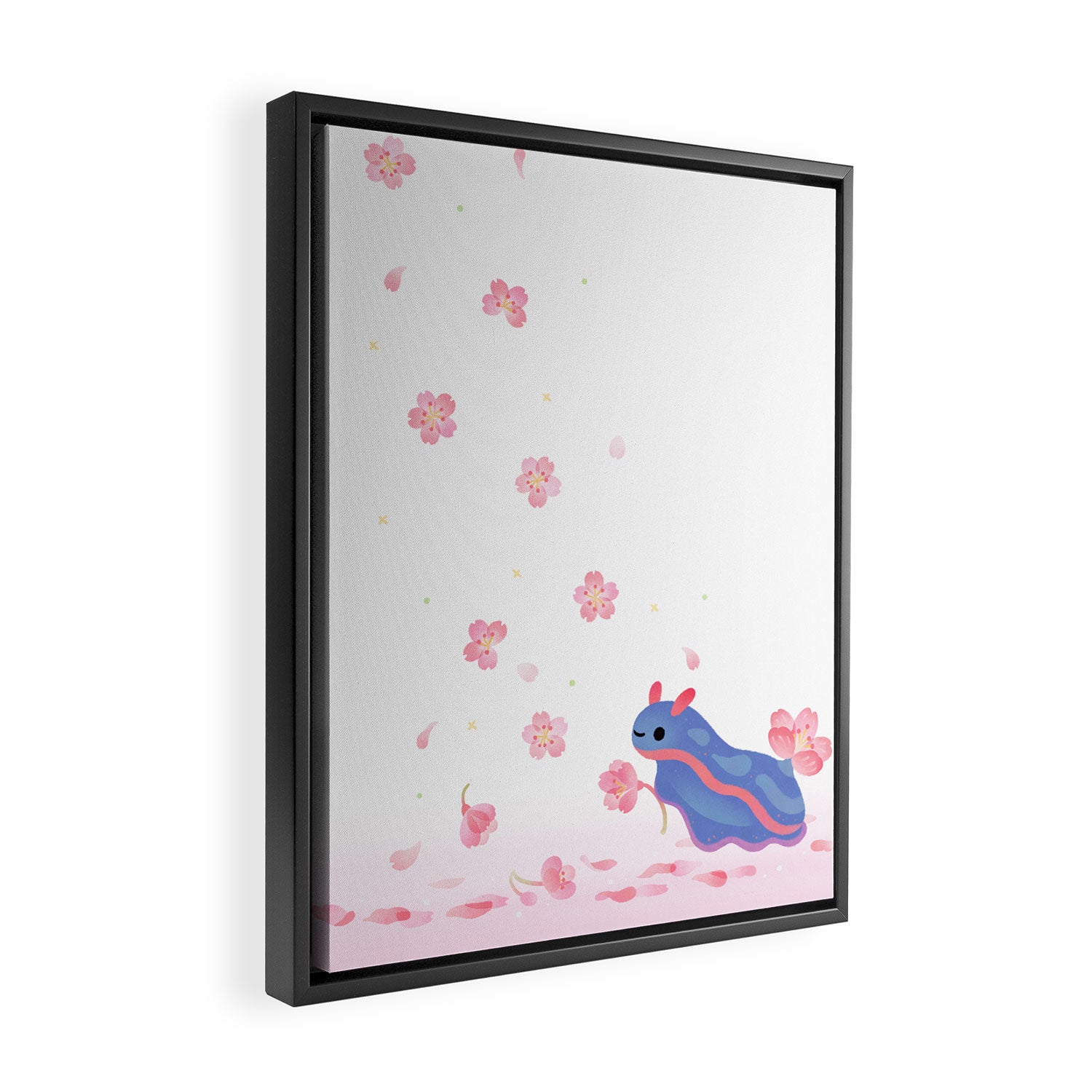 Cherry blossom slug Framed Canvas Print Gallery Image 2