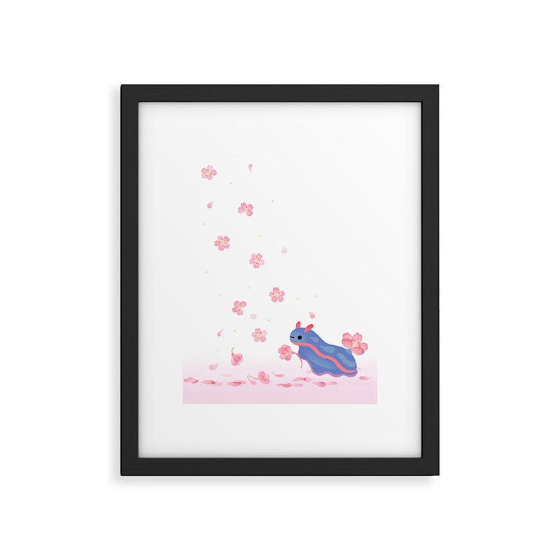 Cherry blossom slug Framed Art Print Gallery Image 6