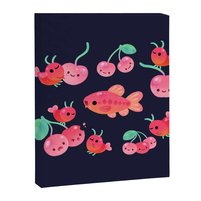 Cherry shrimp and Cherry barb Canvas Print Gallery Image 1