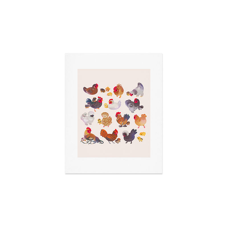 Chicken and Chick Art Print Gallery Image 1