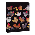 Chicken and Chick - dark Canvas Print Gallery Image 6