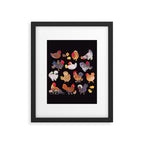 Chicken and Chick - dark Framed Art Print Gallery Image 5