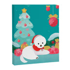 Christmas bichon frise 2 Canvas Print Gallery Image 8