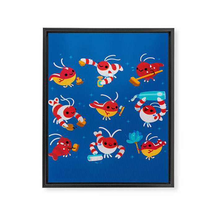 Cleaner shrimp Framed Canvas Print Gallery Image 1
