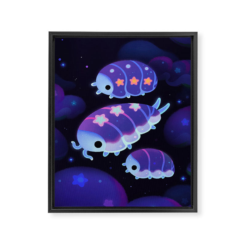 Cloud isopod - Starry night Framed Canvas Print Gallery Image 6