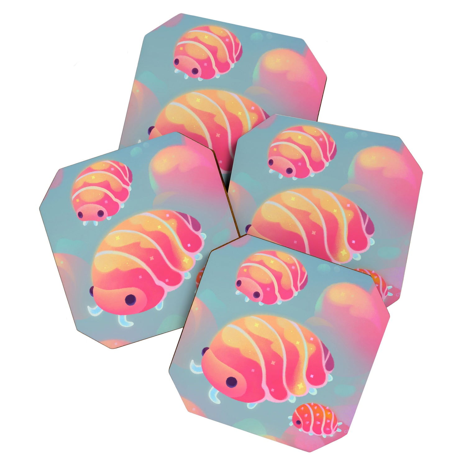 Cloud isopod - sunset Coaster Gallery Image 1