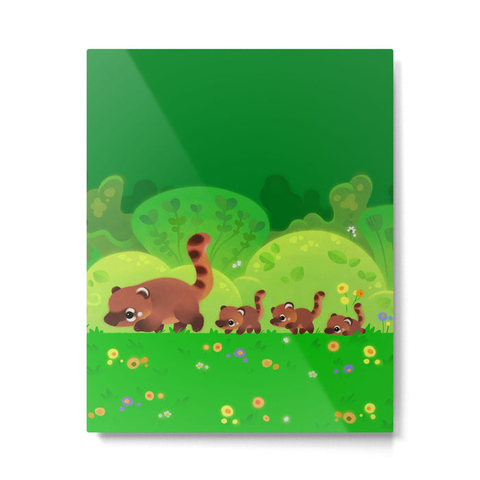 Coati family Metal Print Gallery Image 1