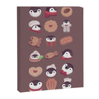 Cookie & cream & penguin - brown  pattern Canvas Print Gallery Image 6