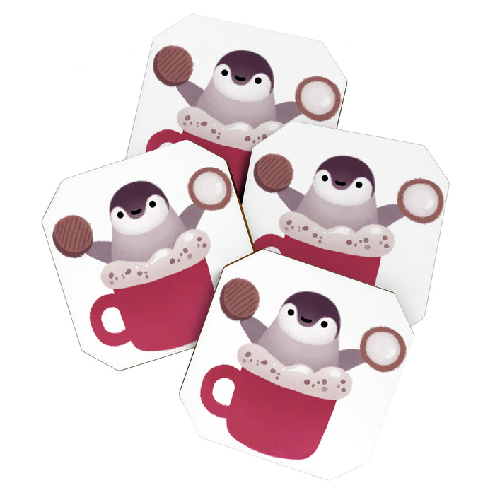 Cookie & cream & penguin Coaster Gallery Image 1
