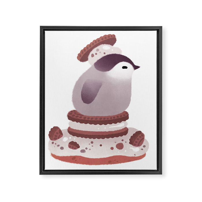 Cookie & cream & penguin Framed Canvas Print Gallery Image 1