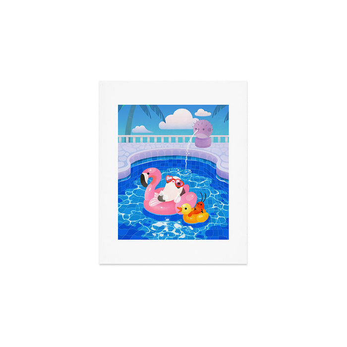 Cory cats in the swimming pool 2 Art Print Gallery Image 1