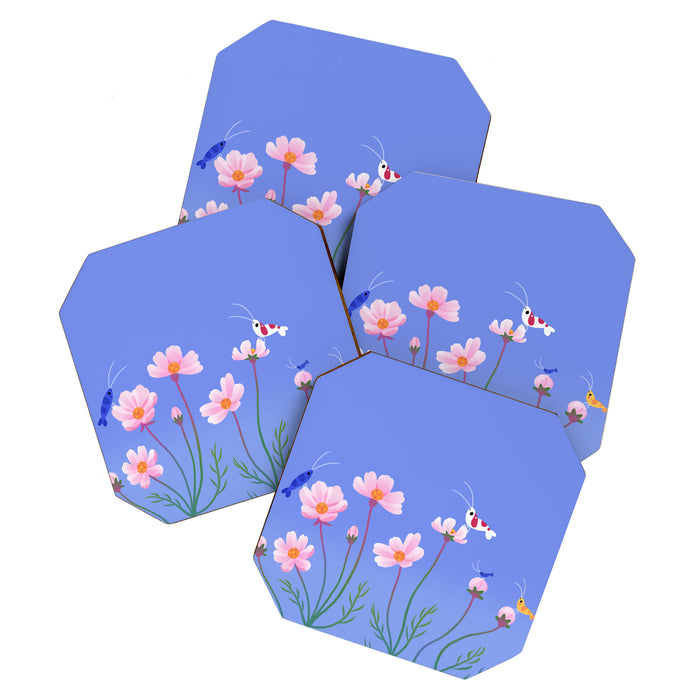Cosmos and shrimp Coaster Gallery Image 1