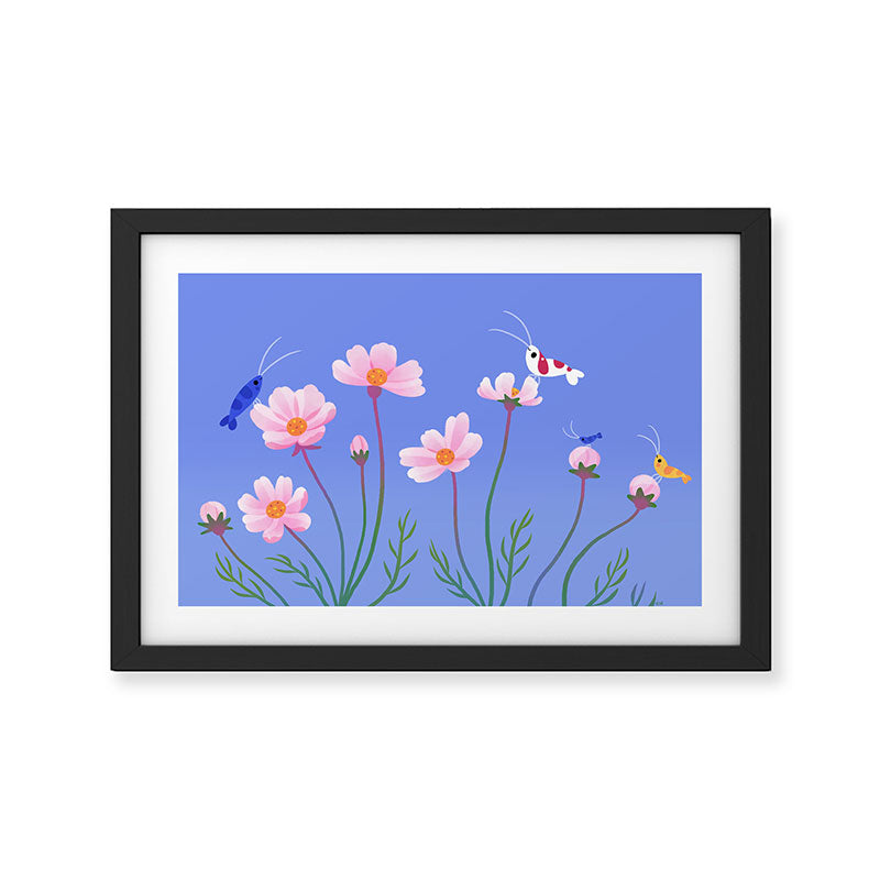 Cosmos and shrimp Framed Art Print Gallery Image 2