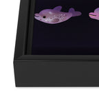Dolphin Day - dark Framed Canvas Print Gallery Image 3