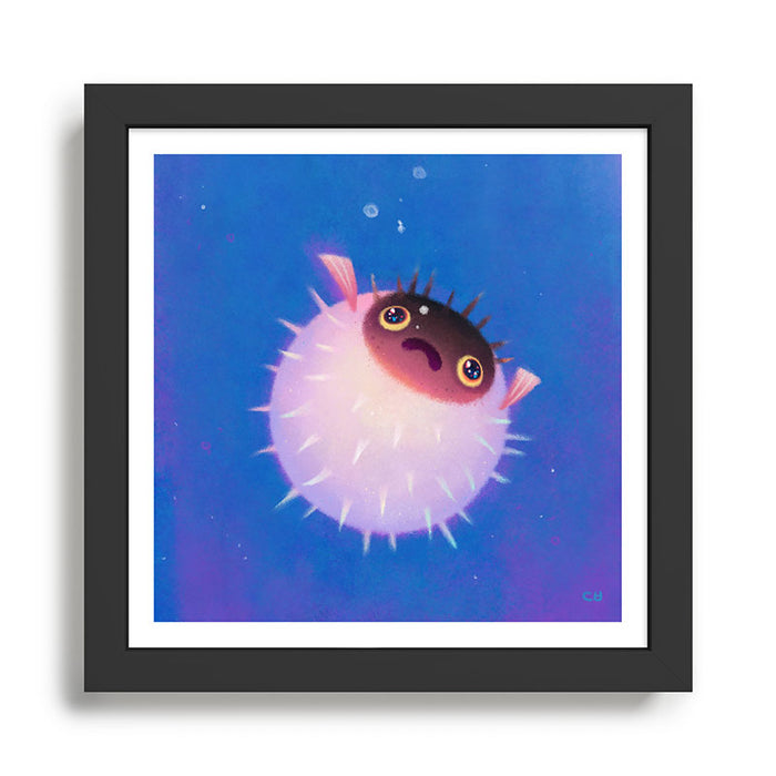Drifting puffer Framed Art Print Gallery Image 1