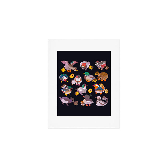 Duck and Duckling - dark Art Print Gallery Image 1