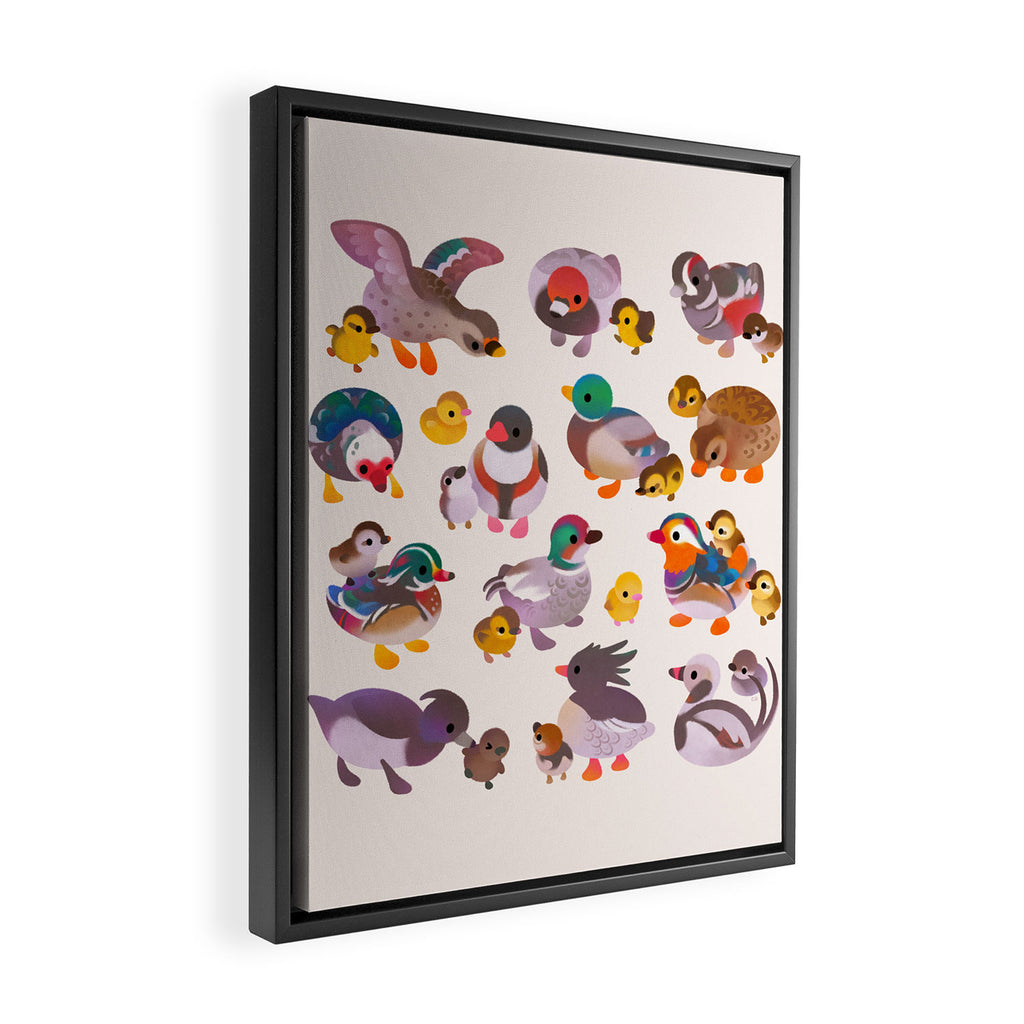 Duck and Duckling Framed Canvas Print Gallery Image 2