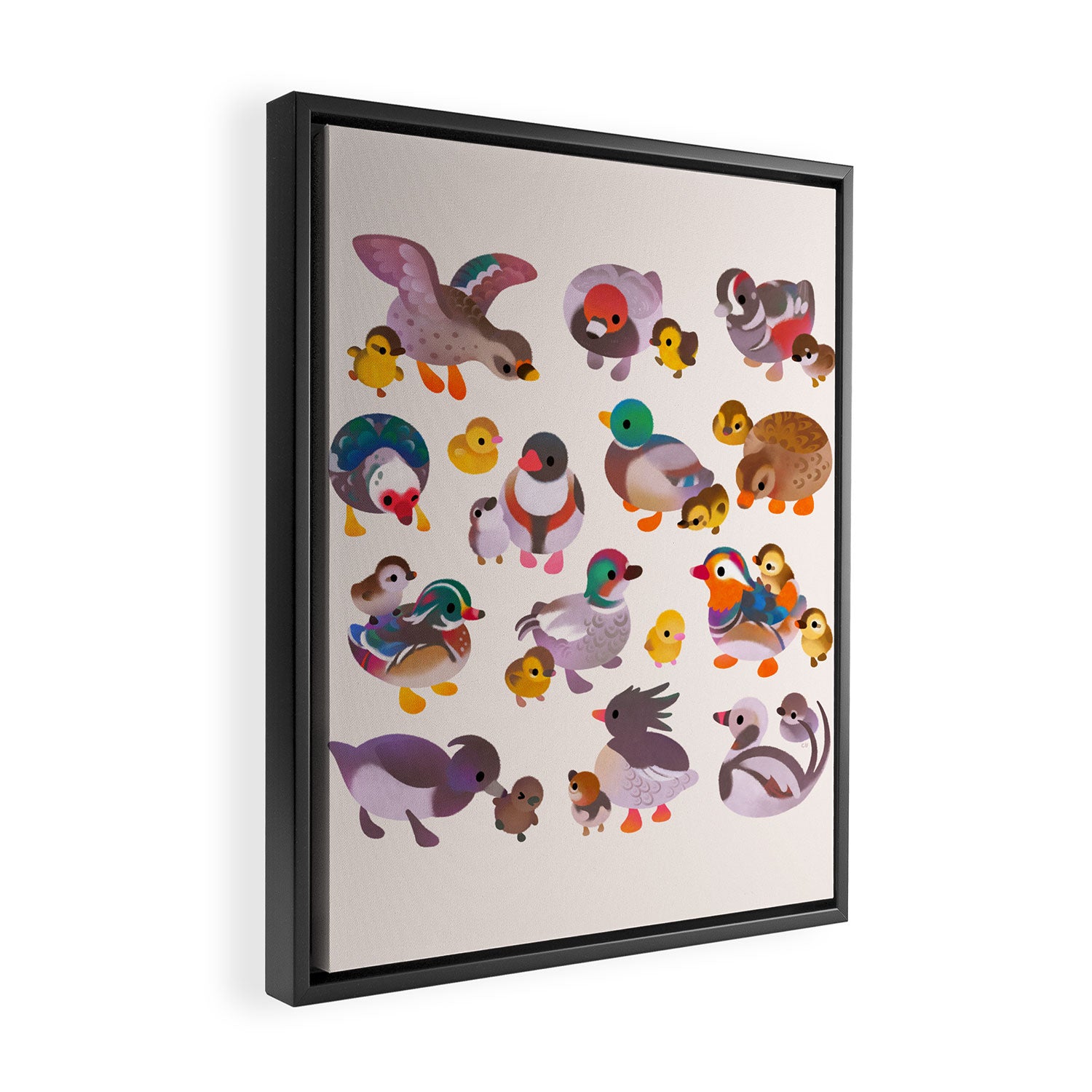 Duck and Duckling Framed Canvas Print Gallery Image 2