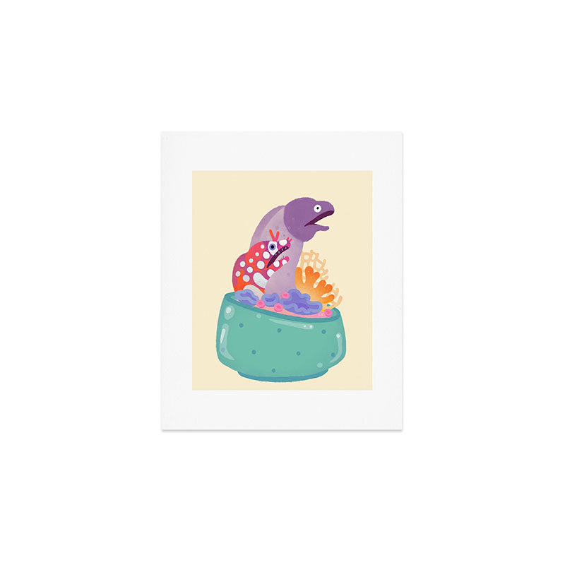 Eel flower pot Art Print Gallery Image 1