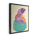 Eel flower pot Framed Canvas Print Gallery Image 2
