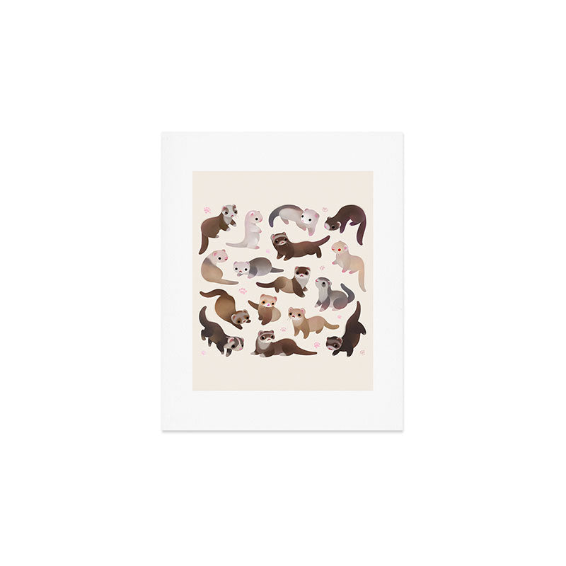 Ferret Art Print Gallery Image 1