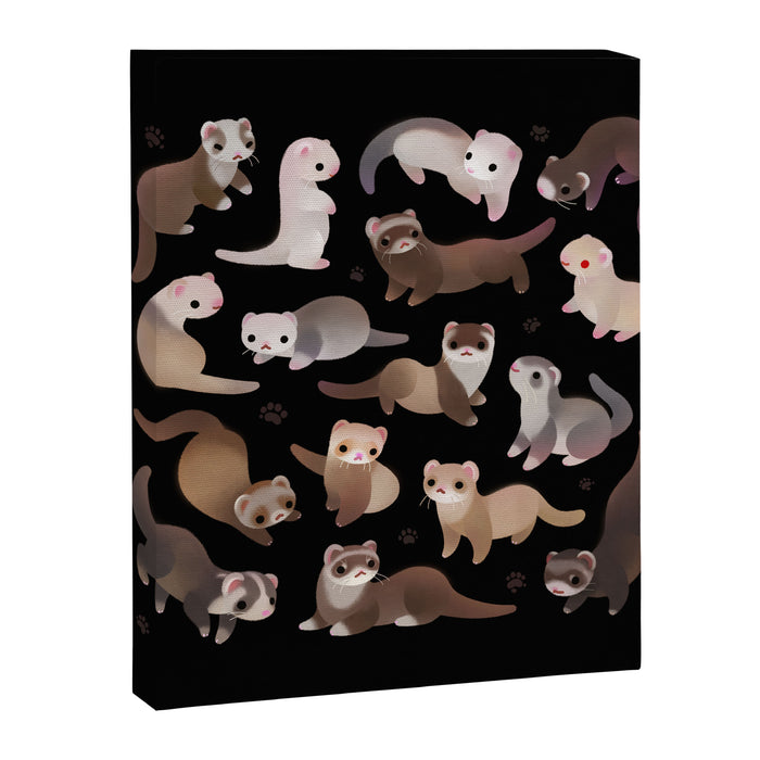 Ferret - dark Canvas Print Gallery Image 1