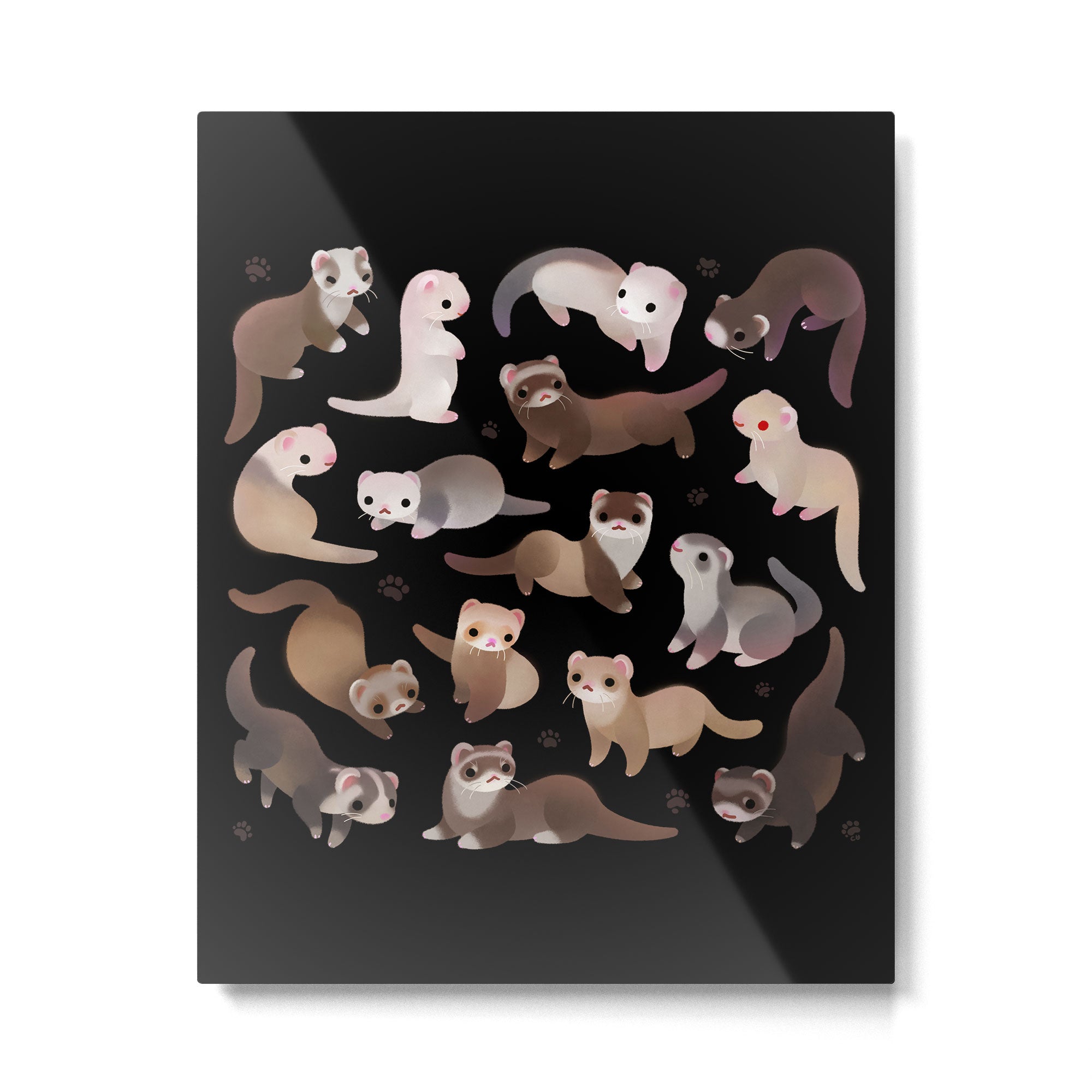 Ferret - dark Metal Print Gallery Image 6