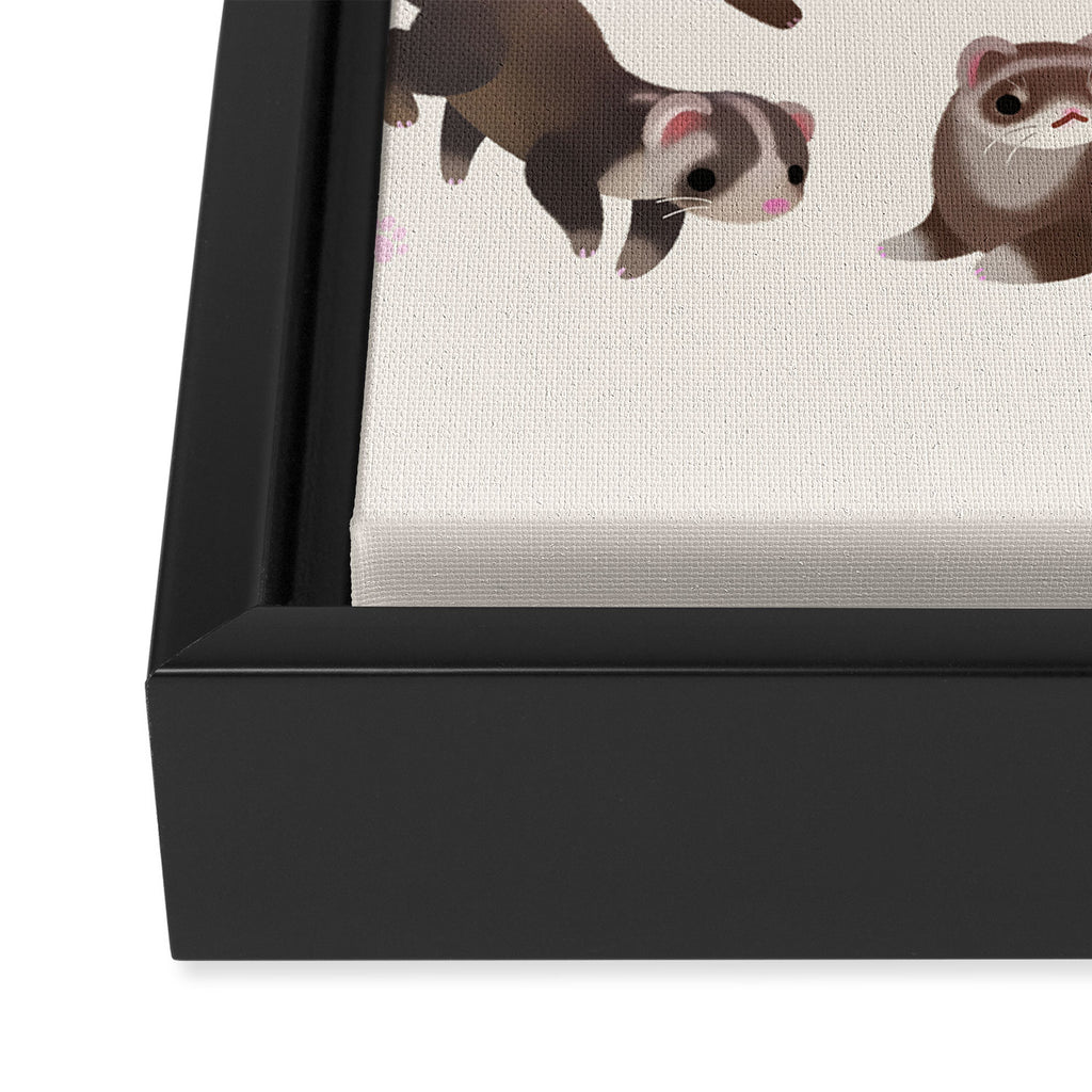 Ferret Framed Canvas Print Gallery Image 3