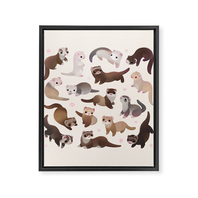 Ferret Framed Canvas Print Gallery Image 8