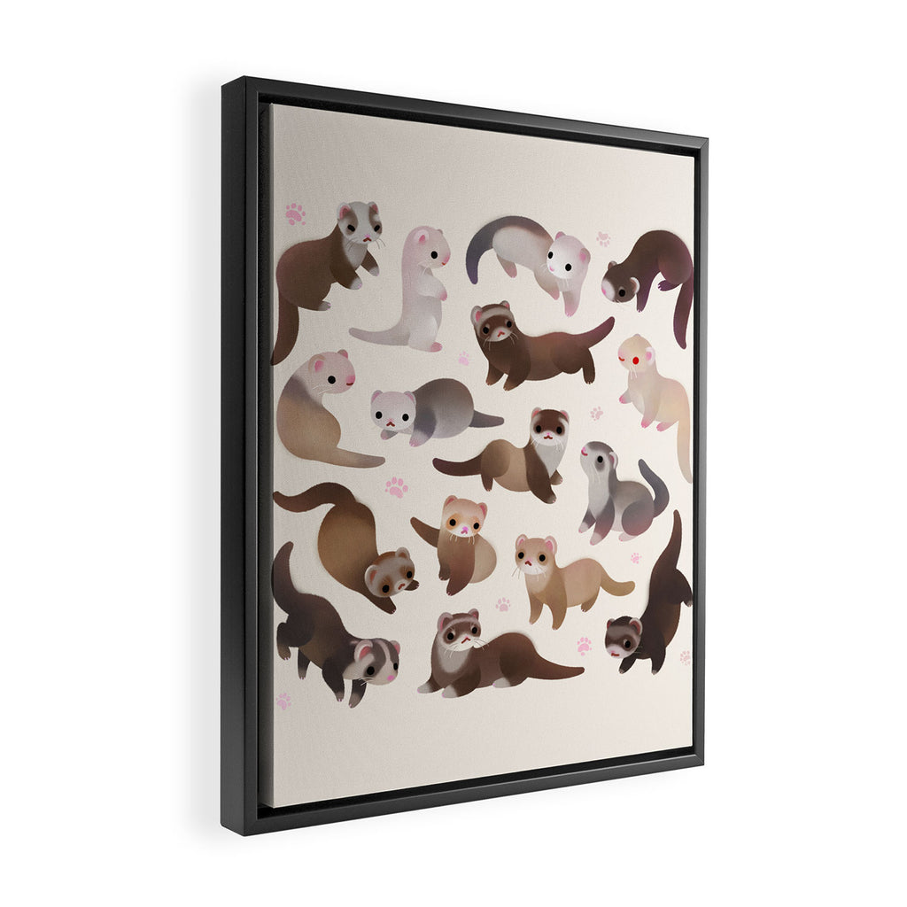 Ferret Framed Canvas Print Gallery Image 2
