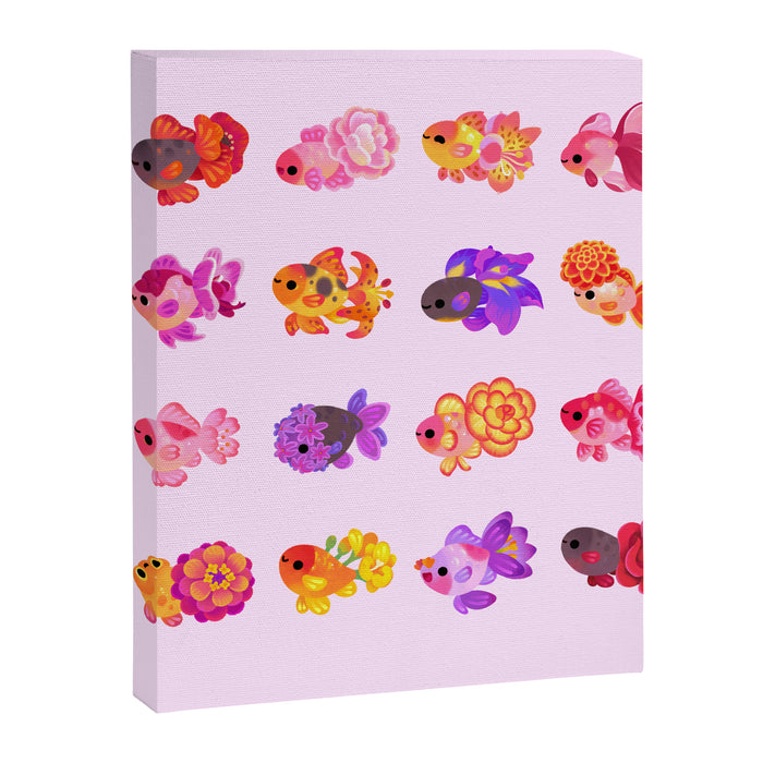 Flower goldfish - bright Canvas Print Gallery Image 1