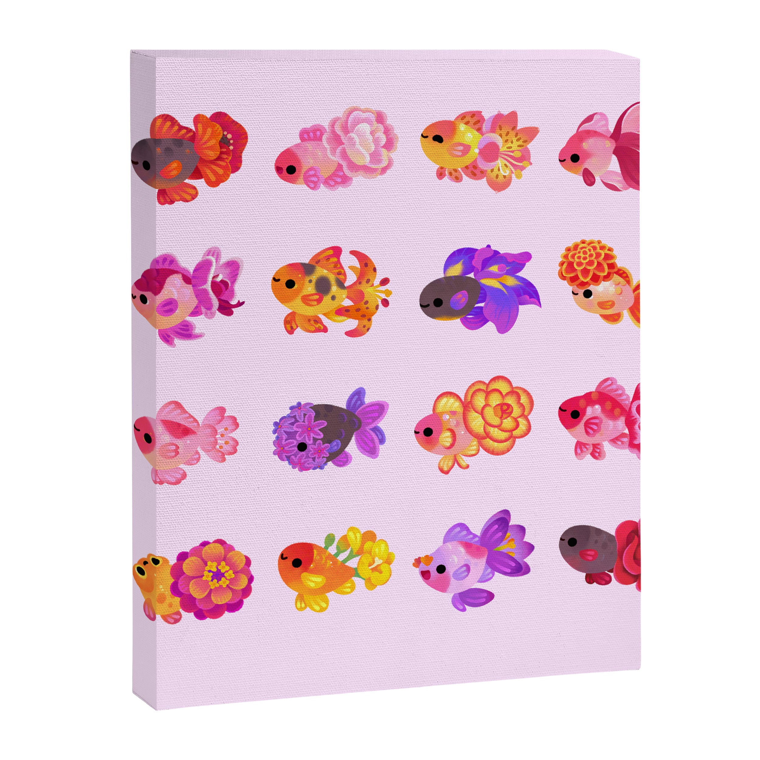 Flower goldfish - bright Canvas Print Gallery Image 8