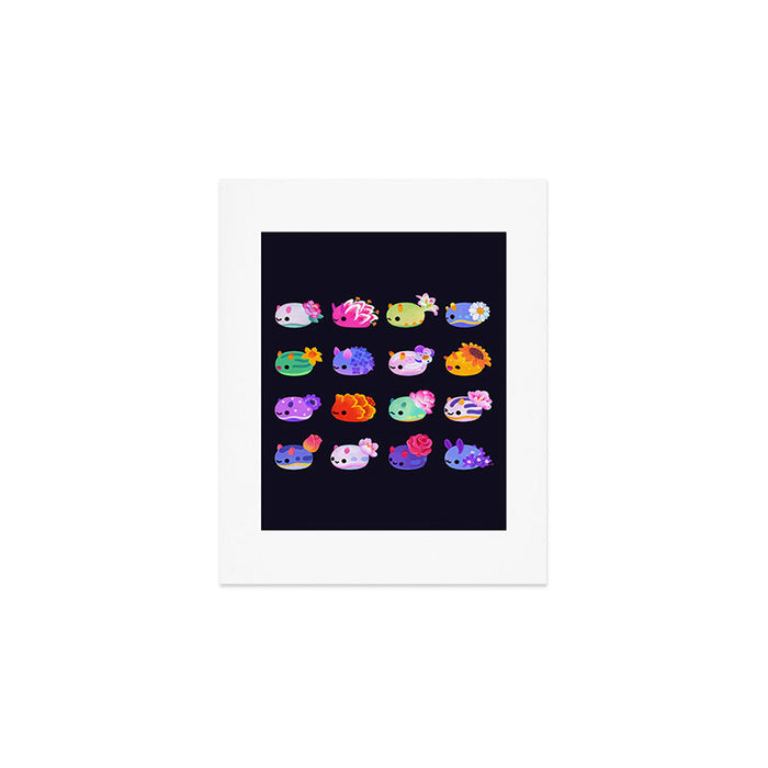 Flower sea slug - dark Art Print Gallery Image 1