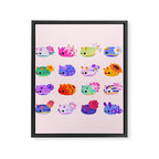 Flower sea slug - pastel Framed Canvas Print Gallery Image 8
