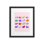 Flower sea slug - pastel Framed Art Print Gallery Image 6