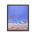 Flying cherry shrimp Framed Canvas Print Gallery Image 6