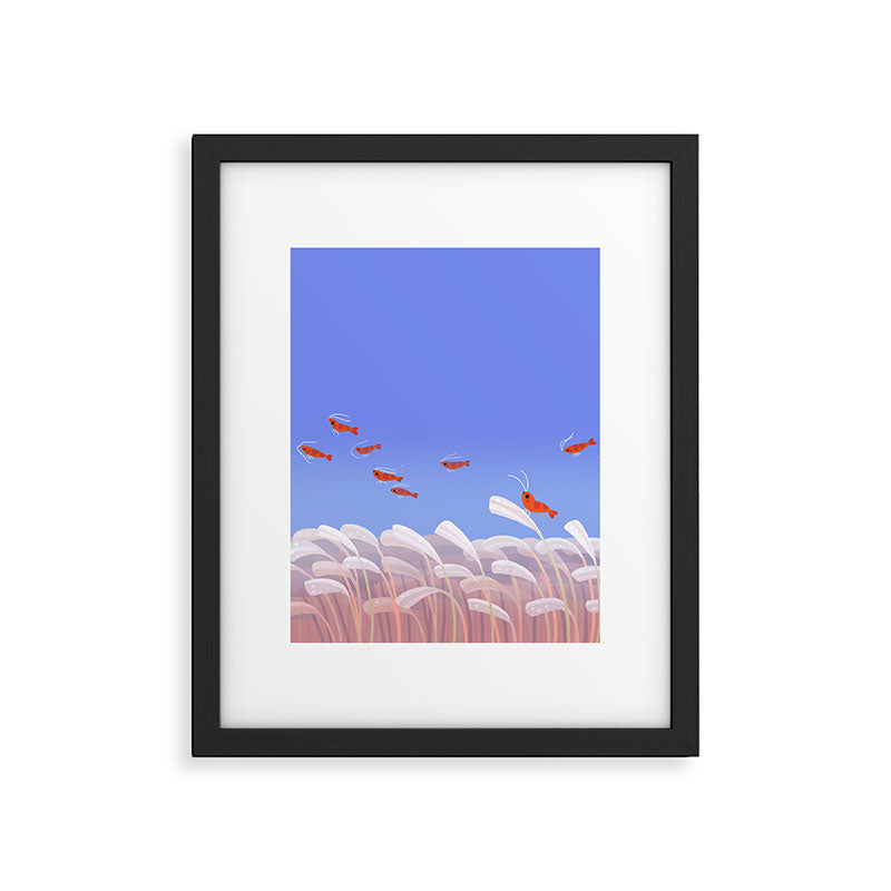 Flying cherry shrimp Framed Art Print Gallery Image 5