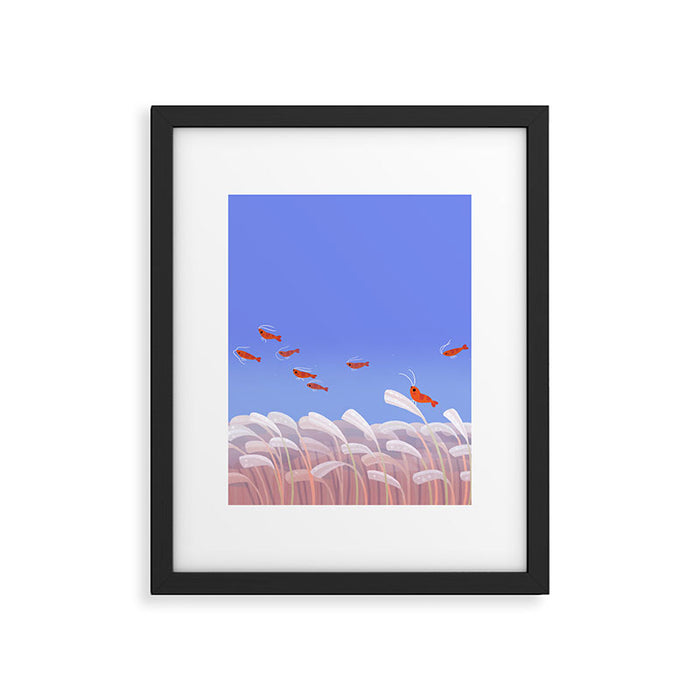 Flying cherry shrimp Framed Art Print Gallery Image 1