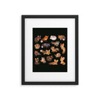 Foxes - dark Framed Art Print Gallery Image 6