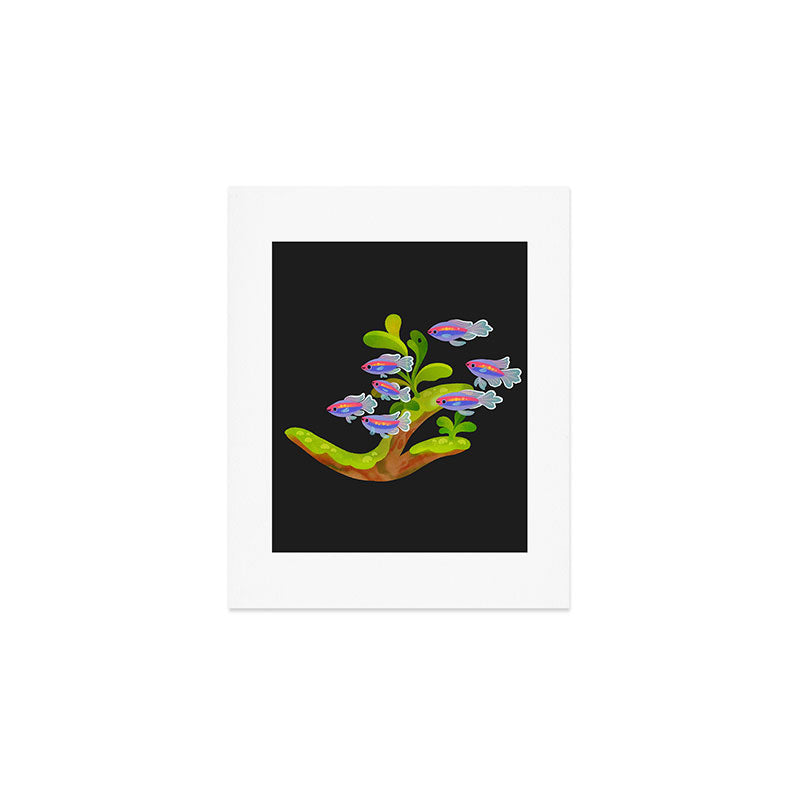 Freshwater fish and plants 1 Art Print Gallery Image 1