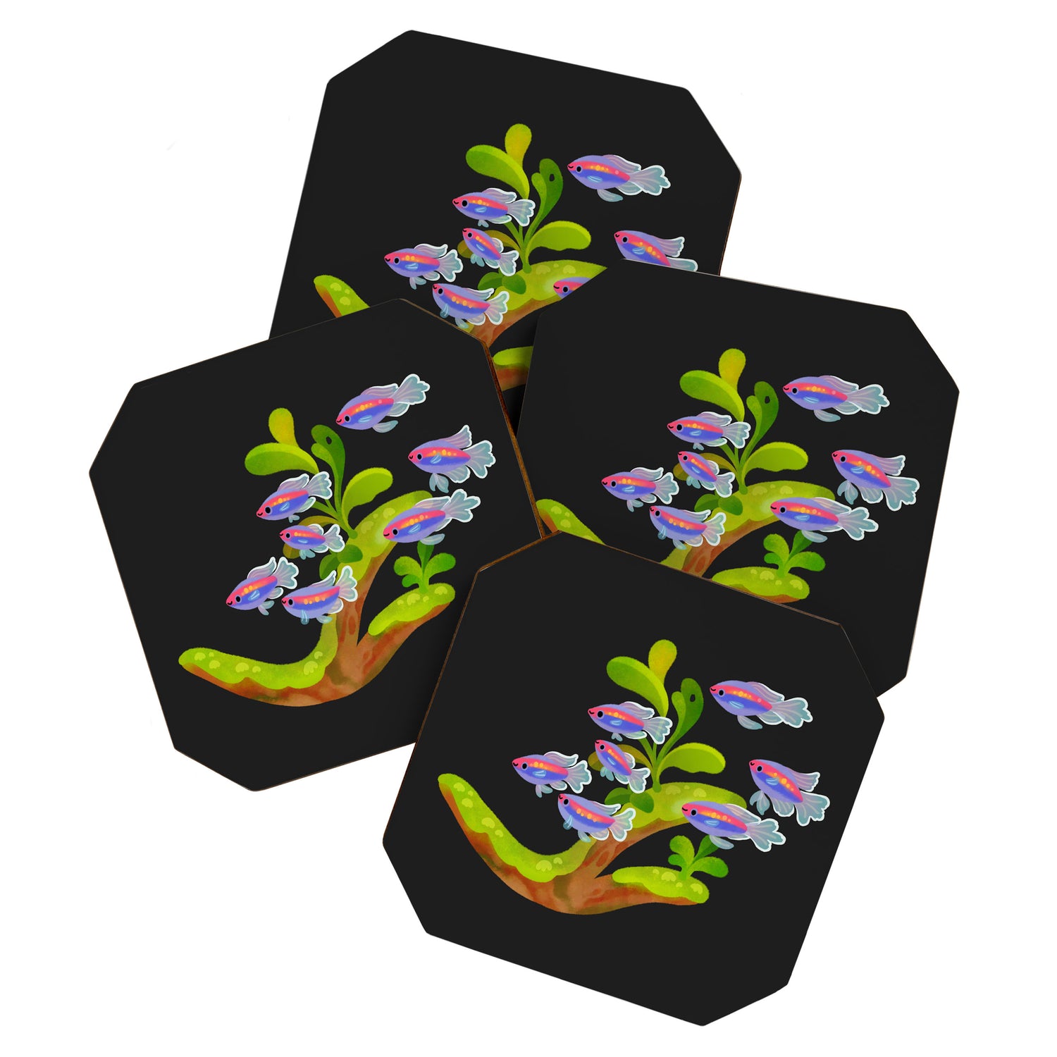 Freshwater fish and plants 1 Coaster Gallery Image 1